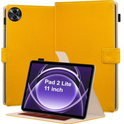 TGK Flip Cover for realme Pad 2 Lite 11 inch Tablet (Yellow, Dual Protection, Pack of: 1)