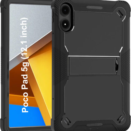 TGK Bumper Case for Poco Pad 12.1 inch Tablet (Black, Dual Protection, Pack of: 1)