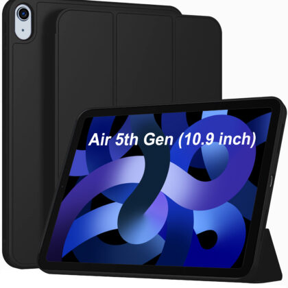 TGK Flip Cover for Apple iPad Air 5th gen 10.9 inch (Black, Dual Protection, Pack of: 1)