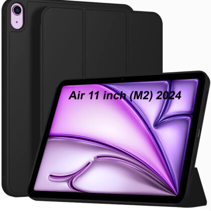 TGK Flip Cover for Apple iPad Air 11 inch M2 2024 (Black, Dual Protection, Pack of: 1)