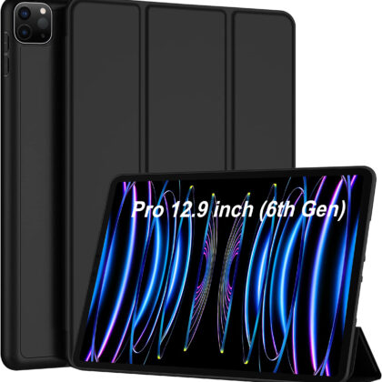 TGK Flip Cover for Apple iPad Pro 12.9 inch 6th Gen 2022 (Black, Dual Protection, Pack of: 1)