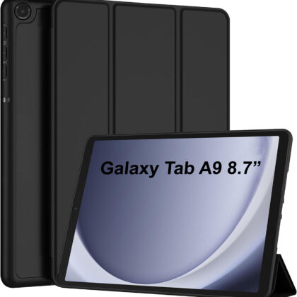 TGK Flip Cover for Samsung Galaxy Tab A9 8.7 inch (Black, Dual Protection, Pack of: 1)