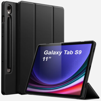 TGK Flip Cover for Samsung Galaxy Tab S9 11 inch (Black, Dual Protection, Pack of: 1)
