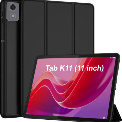 TGK Flip Cover for Lenovo Tab K11 11 Inch (Black, Dual Protection, Pack of: 1)