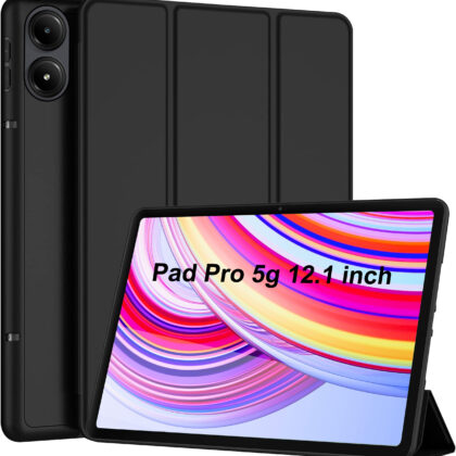 TGK Flip Cover for Redmi Pad Pro 12.1 inch Tablet (Black, Dual Protection, Pack of: 1)