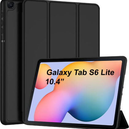 TGK Flip Cover for Samsung Galaxy Tab S6 Lite 10.4 inch SM-P610 P615 P613 P619 (Black, Dual Protection, Pack of: 1)