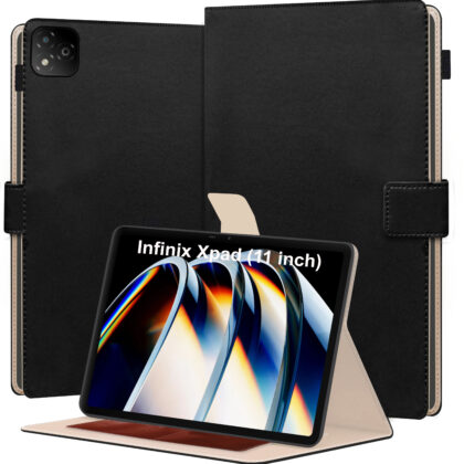 TGK Flip Cover for Infinix XPAD LTE 11 inch Tablet (Black, Dual Protection, Pack of: 1)