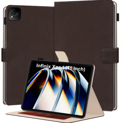 TGK Flip Cover for Infinix XPAD LTE 11 inch Tablet (Brown, Dual Protection, Pack of: 1)