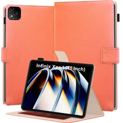 TGK Flip Cover for Infinix XPAD LTE 11 inch Tablet (Pink, Dual Protection, Pack of: 1)
