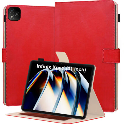 TGK Flip Cover for Infinix XPAD LTE 11 inch Tablet (Red, Dual Protection, Pack of: 1)
