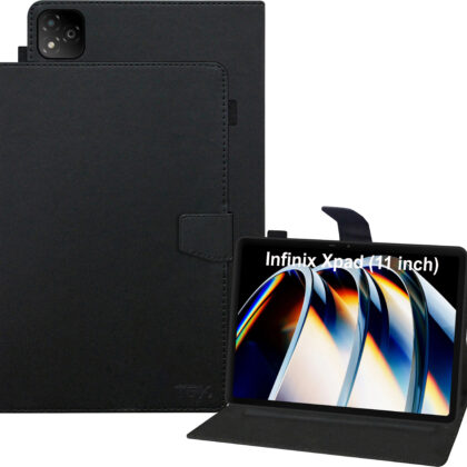 TGK Flip Cover for Infinix XPAD LTE 11 inch Tablet (Black, Dual Protection, Pack of: 1)