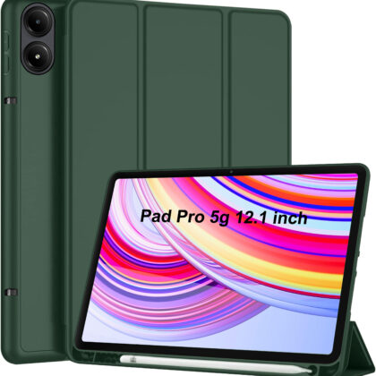 TGK Flip Cover for Redmi Pad Pro 12.1 inch Tablet (Green, Cases with Holder, Pack of: 1)