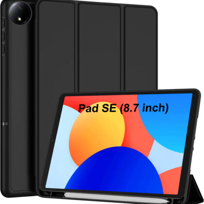 TGK Flip Cover for REDMI Pad SE 8.7 inch Tablet (Black, Dual Protection, Pack of: 1)