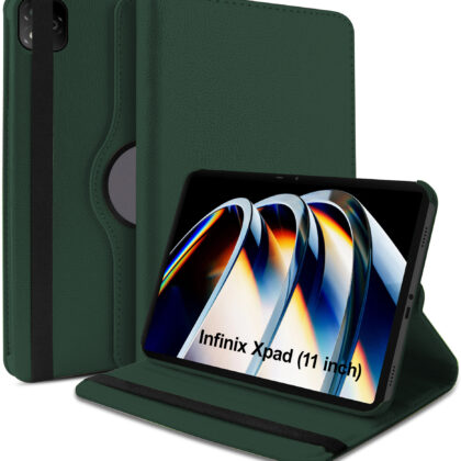 TGK Flip Cover for Infinix XPAD LTE 11 inch Tablet (Green, Dual Protection, Pack of: 1)