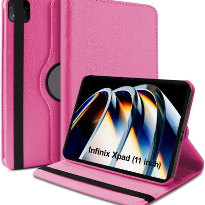 TGK Flip Cover for Infinix XPAD LTE 11 inch Tablet (Pink, Dual Protection, Pack of: 1)
