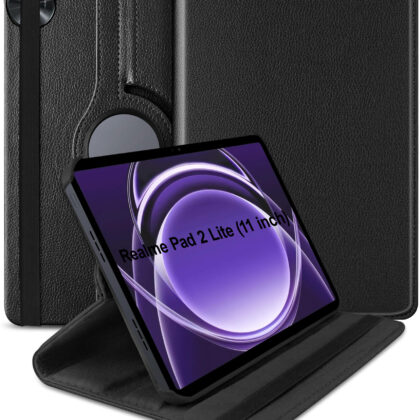 TGK Flip Cover for realme Pad 2 Lite 11 inch Tablet (Black, Dual Protection, Pack of: 1)