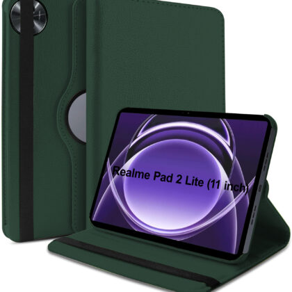 TGK Flip Cover for realme Pad 2 Lite 11 inch Tablet (Green, Dual Protection, Pack of: 1)