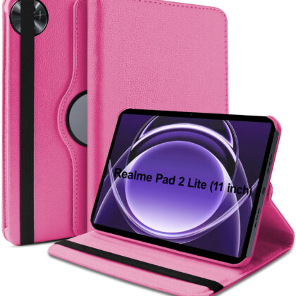 TGK Flip Cover for realme Pad 2 Lite 11 inch Tablet (Pink, Dual Protection, Pack of: 1)