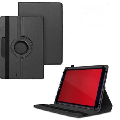 TGK 3 Camera Hole Leather Stand Cover for iBall Avid Tablet PC 8 inch – Black