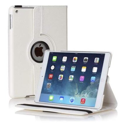 TGK 360 Degree Rotating Leather Smart Case Cover Stand for Apple iPad Mini 3 (White)