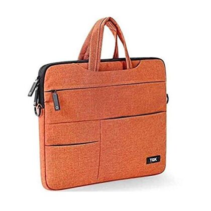 TGK 14 inch Waterproof Laptop Briefcase (Velvet – Orange)