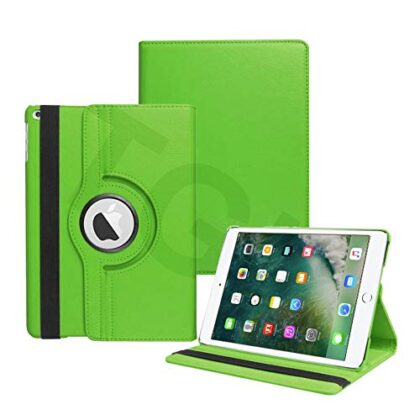 TGK Rotating Leather Stand Case Cover for iPad Air 1st Gen 2013-9.7 [Model A1474 / A1475 / A1476 / MD785HN/A / MD788HN/A / MD786HN/A / MD789HN/A / MD787HN/A / MD790HN/A] Green