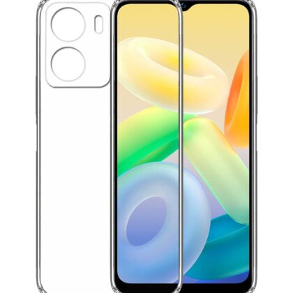 TGK Transparent Soft Back Case Cover for Vivo Y16, Transparent