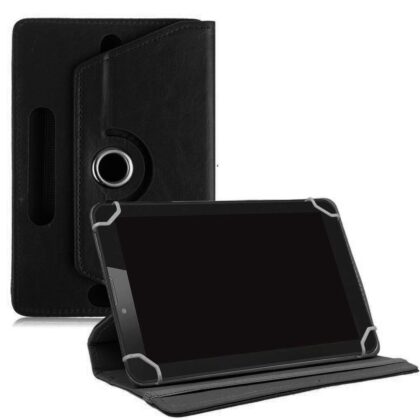 TGK 360 Degree Rotating Leather Rotary Swivel Stand Case Cover for Lenovo Tab 2019 Release 10 inch (Black)