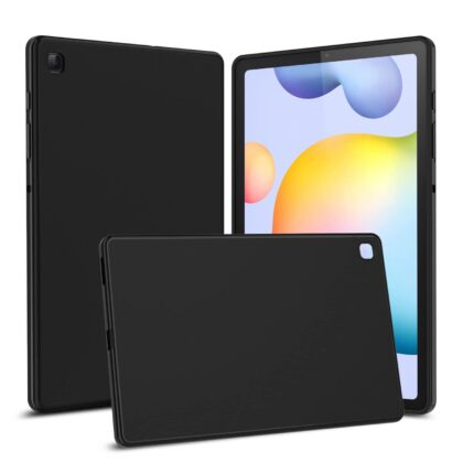 TGK Matte Design Soft Silicon TPU Back Case Cover for Samsung Galaxy Tab S6 Lite 10.4 inch SM-P610/P615/P613, Black