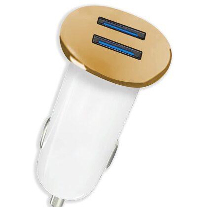 Vali-CC-11 2 USB Port Car Charger/Adapter 3.1A Quick Charge (White)