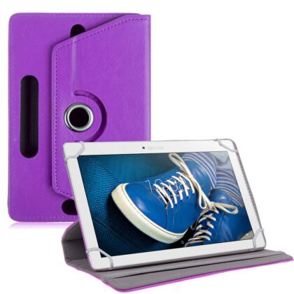 TGK Universal 360 Degree Rotating Leather Rotary Swivel Stand Case Cover for Lenovo Tab 2 A10-30 10.1″ Tablet – Purple