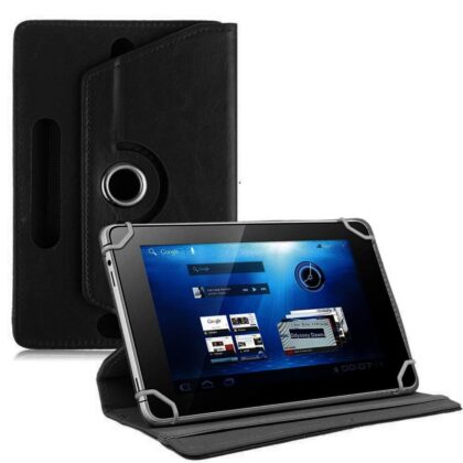 TGK Universal 360 Degree Rotating Leather Case Cover Stand for All 10.1 inch Tablet (Black)