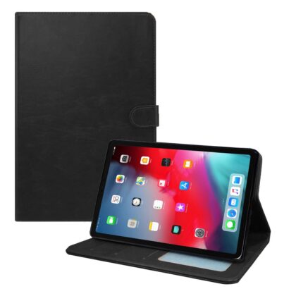 TGK Multi Protective Leather Wallet with Viewing Stand and Card Slots Flip Case Cover for iPad Pro 11 2018 Release (Black)