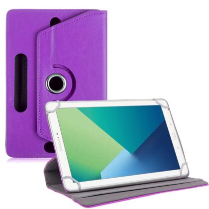 TGK 360 Degree Rotating Leather Rotary Swivel Stand Case Cover for Samsung Galaxy Tab A 10.1 inch SM-P580, SM-P585 (Purple)