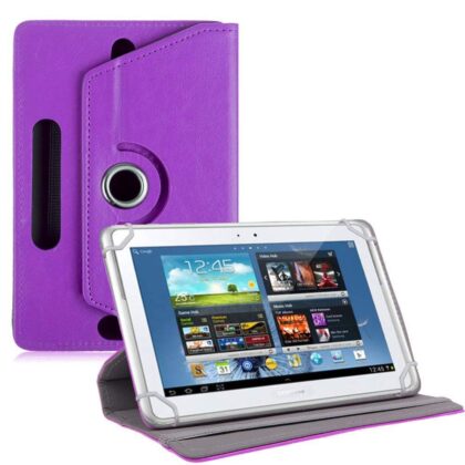 TGK Universal 360 Degree Rotating Leather Rotary Swivel Stand Case Cover for Samsung Galaxy Tab 10.1 GT-P7500 GT-P7510 – Purple