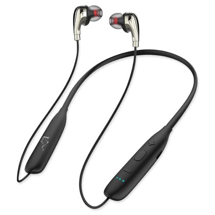 Vali V-95 5.2 Bluetooth Wireless in Ear Earphones with Mic, Lightweight Neckband, Sweat-Resistant, 60HRS Playtime, 12mm Drivers with Microphone (Black)