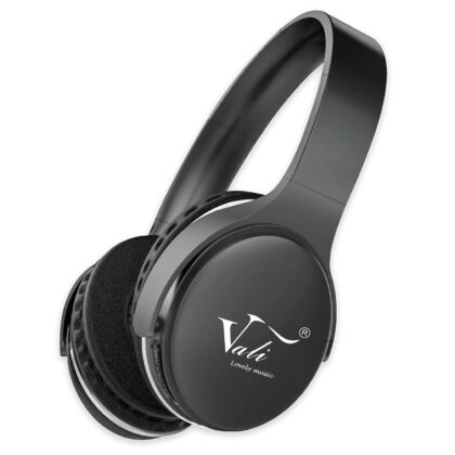Vali V-666 Bluetooth Wireless On Ear Headphone with Mic, Deep Bass 8+ Hours Playback, 12mm Dynamic Driver, Bluetooth 5.2 Padded Ear Cushions, Foldable (Black)