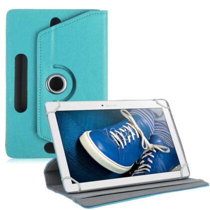 TGK Universal 360 Degree Rotating Leather Rotary Swivel Stand Case Cover for Lenovo Tab 2 A10-30 10.1″ Tablet – Sky Blue