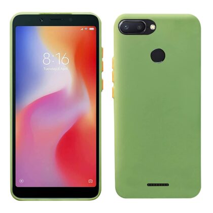 TGK Mobile Covers, Liquid Silicone Back Case Compatible for Redmi 6 Cover (Olive Green)