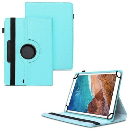 TGK 360 Degree Rotating Universal 3 Camera Hole Leather Stand Case Cover for Xiaomi Mi Pad 4 Plus (10.1 inch) – Sky Blue