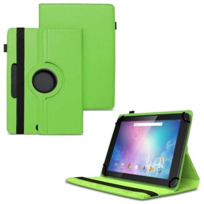 TGK 360 Degree Rotating Universal 3 Camera Hole Leather Stand Case Cover for Lenovo Tab TB2-X30F 10.1 inch – Green