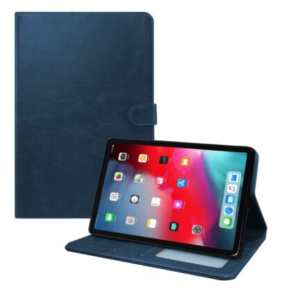 TGK Multi Protective Leather Wallet with Viewing Stand and Card Slots Flip Case Cover for iPad Pro 11 2018 Release (Blue)