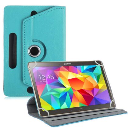 TGK 360 Degree Rotating Leather Rotary Swivel Stand Case Cover for Samsung Galaxy Tab S 10.5 SM-T805NTSAINU (Sky Blue)