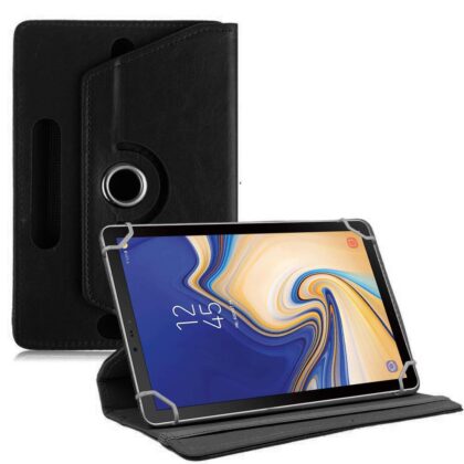 TGK 360 Degree Rotating Leather Rotary Swivel Stand Case Cover for Samsung Galaxy Tab S4 SM-T830 Tablet (10.5 inch) Black