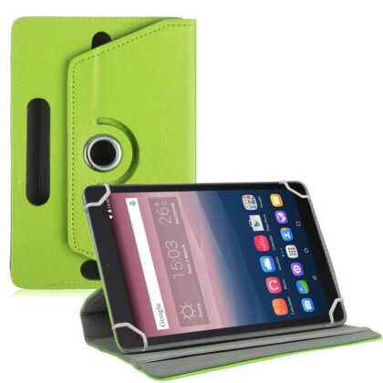 TGK Universal 360 Degree Rotating Leather Rotary Swivel Stand Case Cover for Alcatel One Touch Pixi 3 10 Inch Tablet – Green