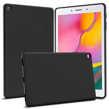 TGK Matte Design Soft Silicon TPU Back Case Cover for Samsung Galaxy Tab A 8.0 inch (2019) SM-T290, SM-T295, Black