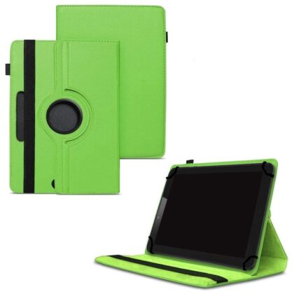 TGK 360 Degree Rotating Universal 3 Camera Hole Leather Stand Case Cover for ASUS ZenPad Z8s ZT582KL 7.9″ Tablet (2017 Released) – Green
