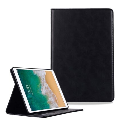 TGK Luxury Leather Smart folio Case Cover Stand with Card Slots with Sleep/Wake Function for iPad Pro 10.5 inch 2017 (A1701/A1709) – Black