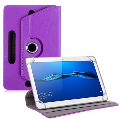 TGK Universal 360 Degree Rotating Leather Rotary Swivel Stand Case Cover for Huawei MediaPad M3 Lite 10″ Tablet – Purple