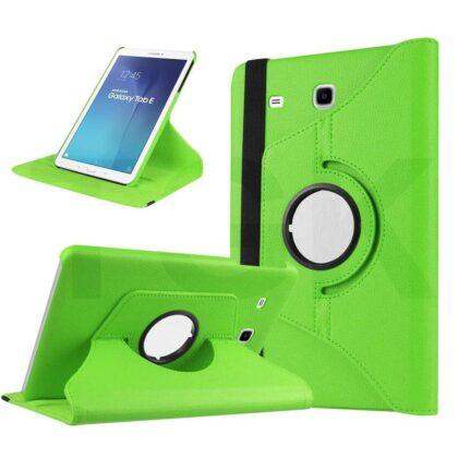TGK 360 Degree Rotating Leather Smart Rotary Swivel Stand Case Cover for Samsung Galaxy Tab E 9.6 Inch SM-T560, T561, T565, T567V (Green)
